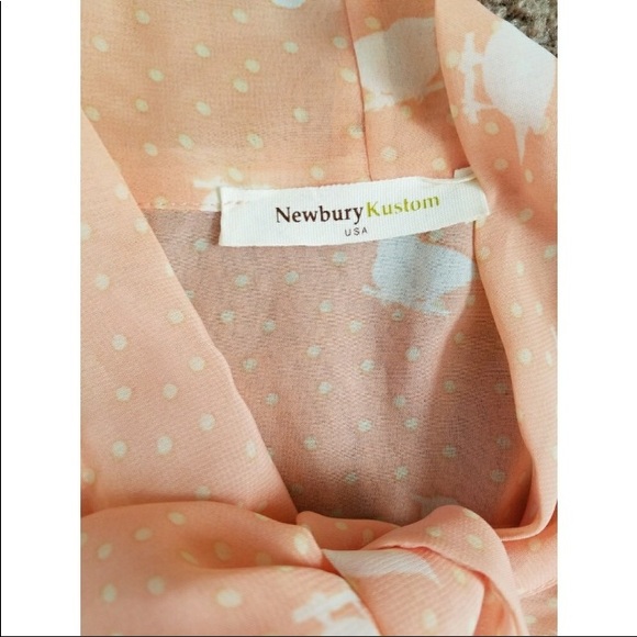 🐦 Modcloth Chiffon scarf bird top - Picture 3 of 3